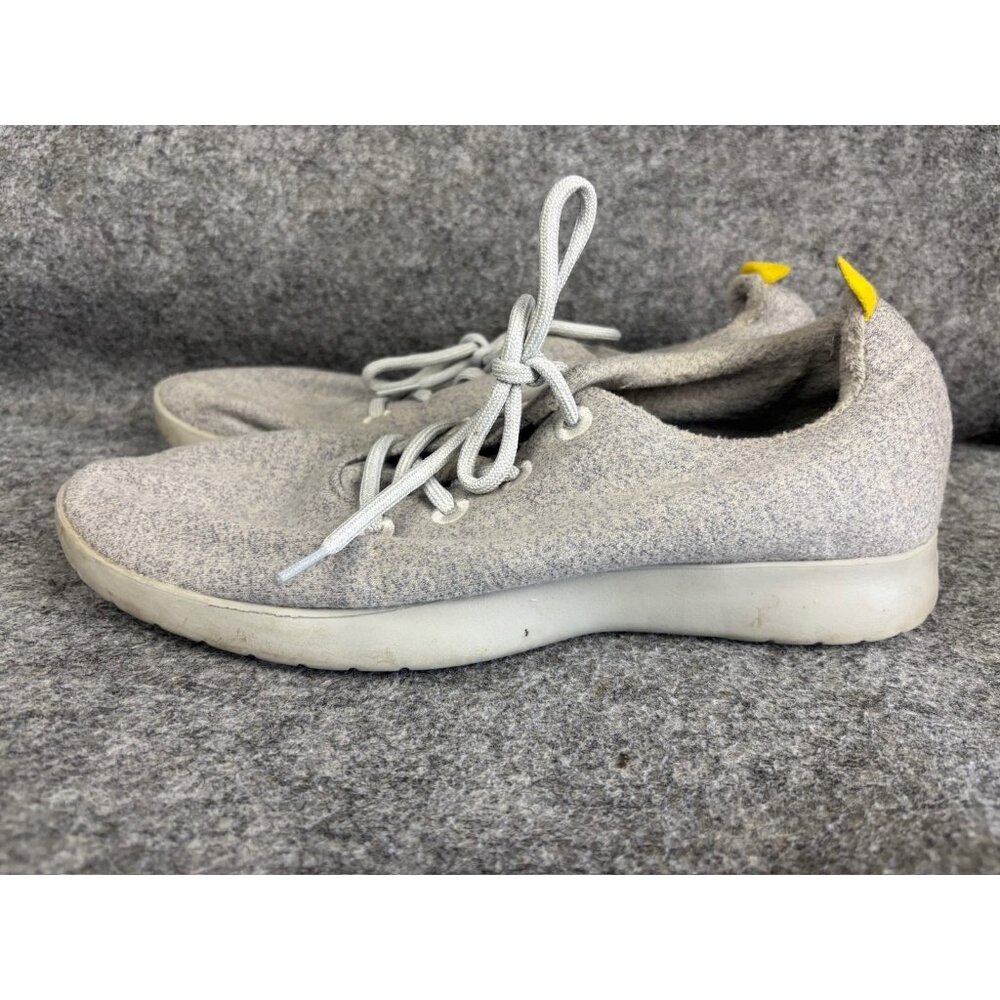 Allbirds The Wool Runners Women's M11 Gray Yellow Merino Washable Sneakers